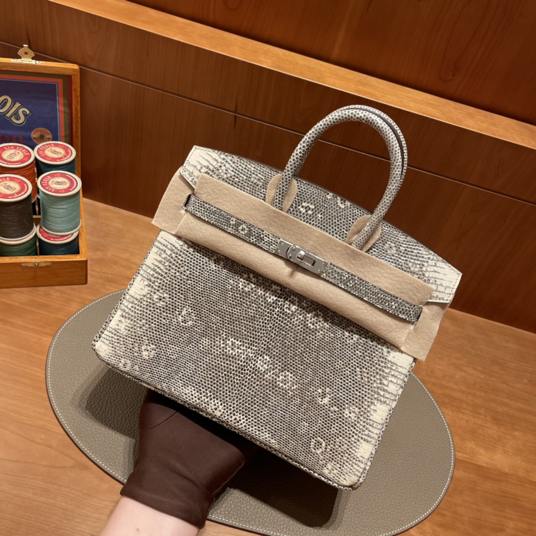 에르메스 버킨백25 히말라야 은장 리자드 가죽